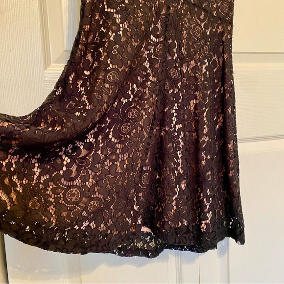 H&M Black Lace Cap Sleeve Cocktail Dress size M - Picture 5 of 5